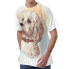 Poodle Portrait Print Men's Velvet T-Shirt