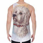 Poodle Portrait Print Men's Velvet Tank Top