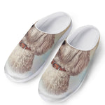 Poodle Portrait Print Mesh Casual Shoes