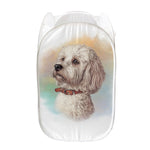 Poodle Portrait Print Mesh Laundry Hamper