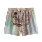 Poodle Portrait Print Mesh Shorts
