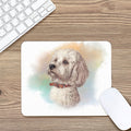 Poodle Portrait Print Mouse Pad