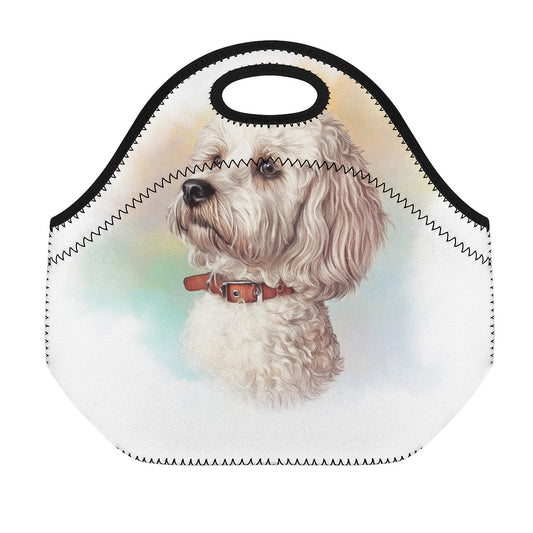 Poodle Portrait Print Neoprene Lunch Bag