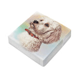 Poodle Portrait Print Outdoor Seat Cushion Cover