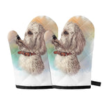 Poodle Portrait Print Oven Mitts