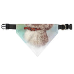 Poodle Portrait Print Over The Collar Dog Bandana