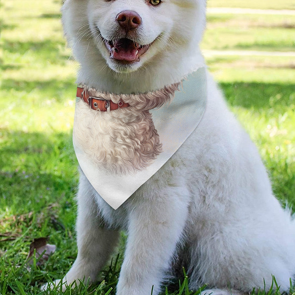 Poodle Portrait Print Over The Collar Dog Bandana
