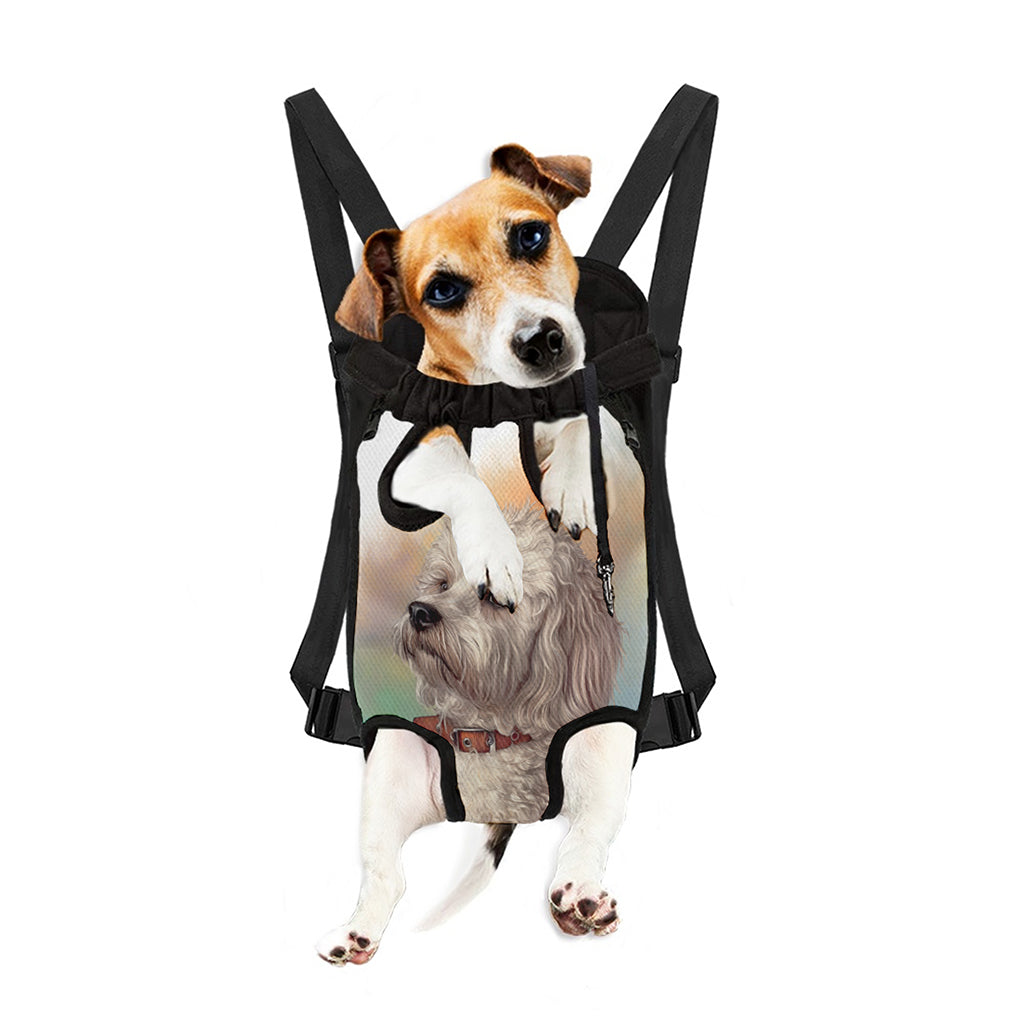 Poodle Portrait Print Pet Carrier Backpack