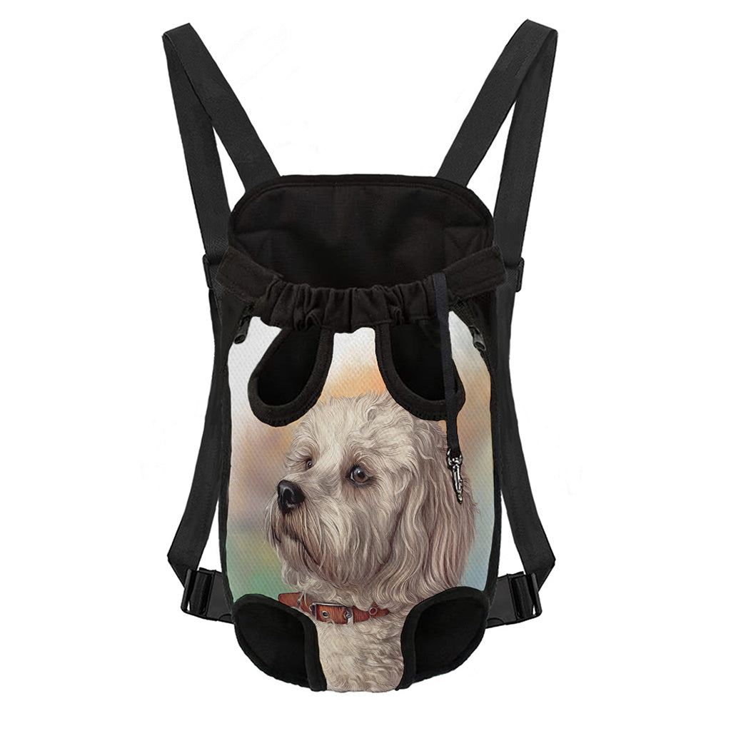 Poodle Portrait Print Pet Carrier Backpack