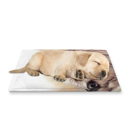 Poodle Portrait Print Pet Cooling Mat Cover