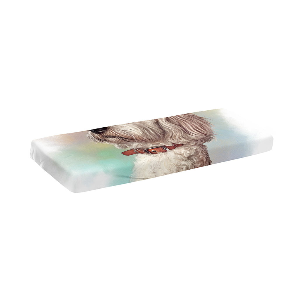 Poodle Portrait Print Piano Keyboard Cover