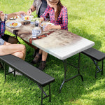 Poodle Portrait Print Picnic Table Cover