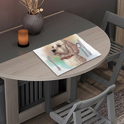 Poodle Portrait Print Placemat