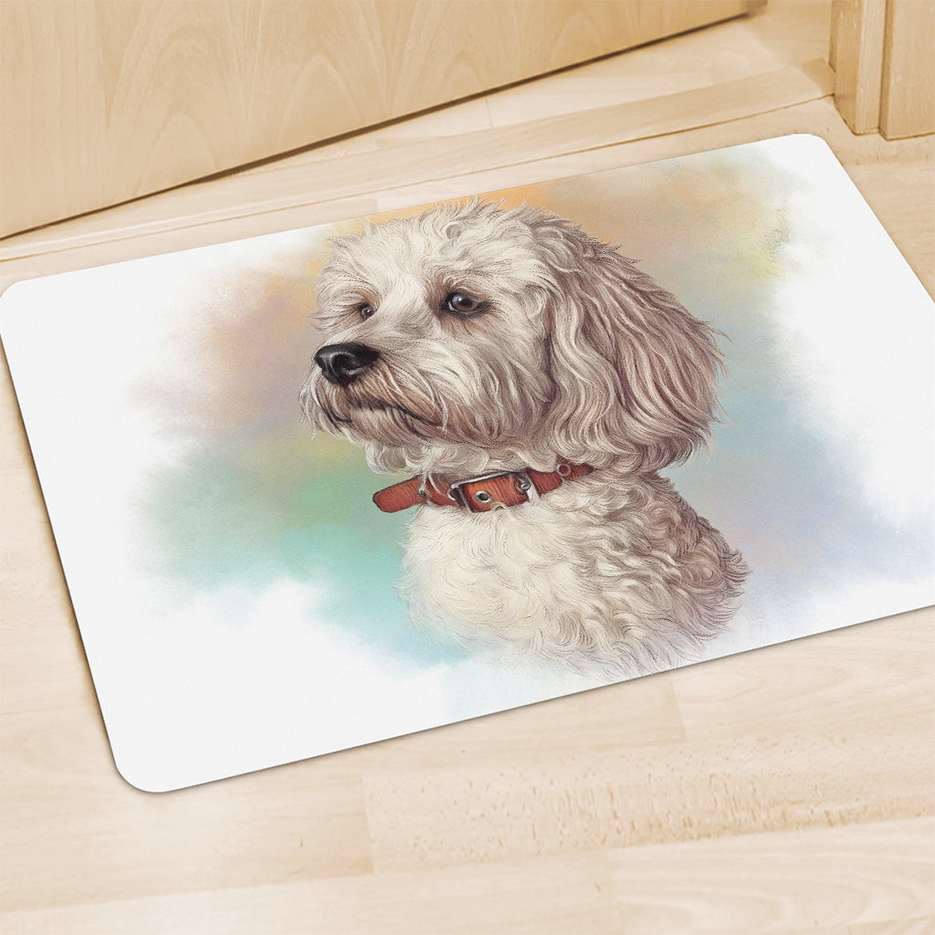 Poodle Portrait Print Polyester Doormat