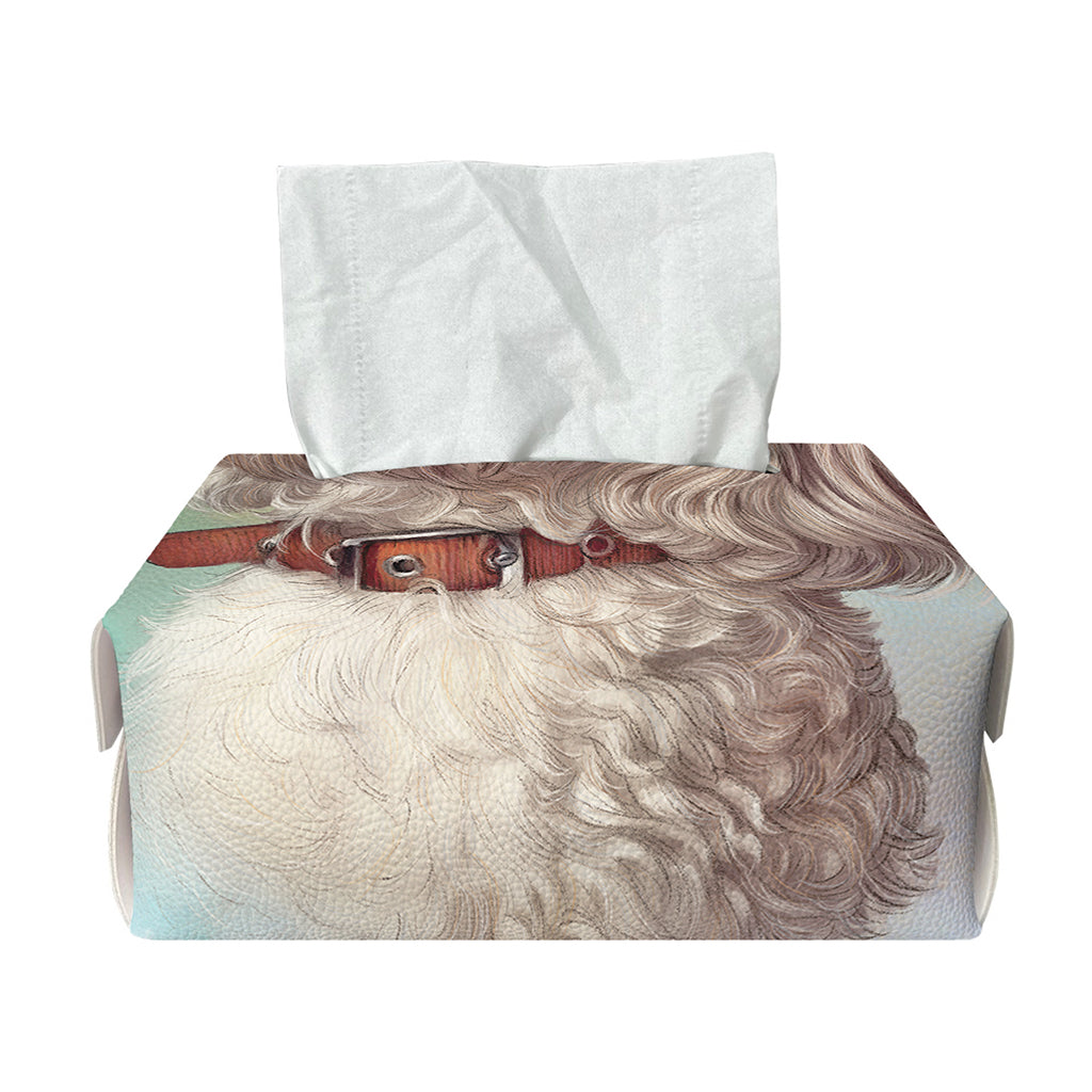 Poodle Portrait Print Rectangle Tissue Box Cover