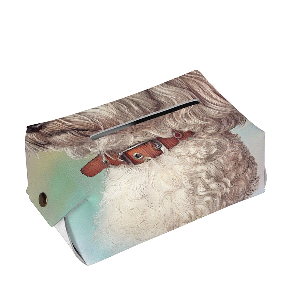 Poodle Portrait Print Rectangle Tissue Box Cover