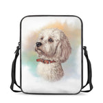 Poodle Portrait Print Rectangular Crossbody Bag