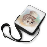 Poodle Portrait Print Rectangular Crossbody Bag