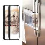 Poodle Portrait Print Refrigerator Handle Covers