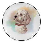 Poodle Portrait Print Round Floor Mat
