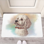 Poodle Portrait Print Rubber Doormat