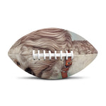 Poodle Portrait Print Rugby Ball