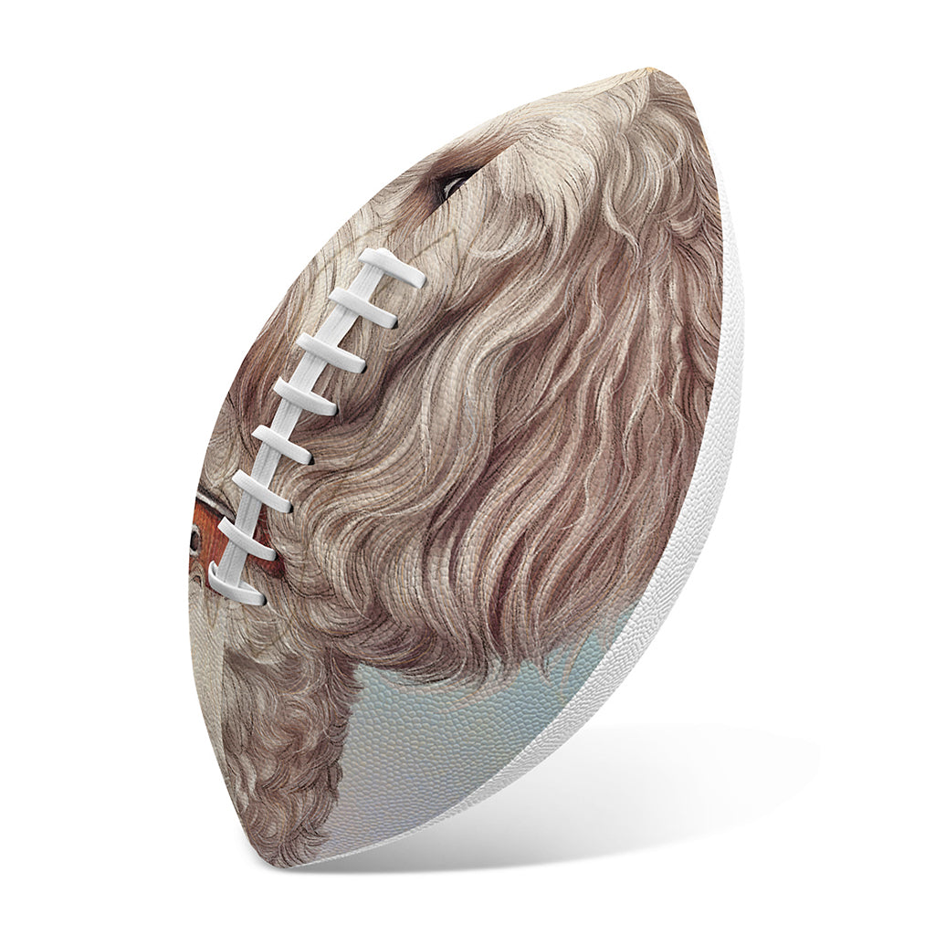 Poodle Portrait Print Rugby Ball