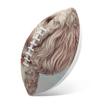 Poodle Portrait Print Rugby Ball