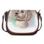 Poodle Portrait Print Saddle Bag
