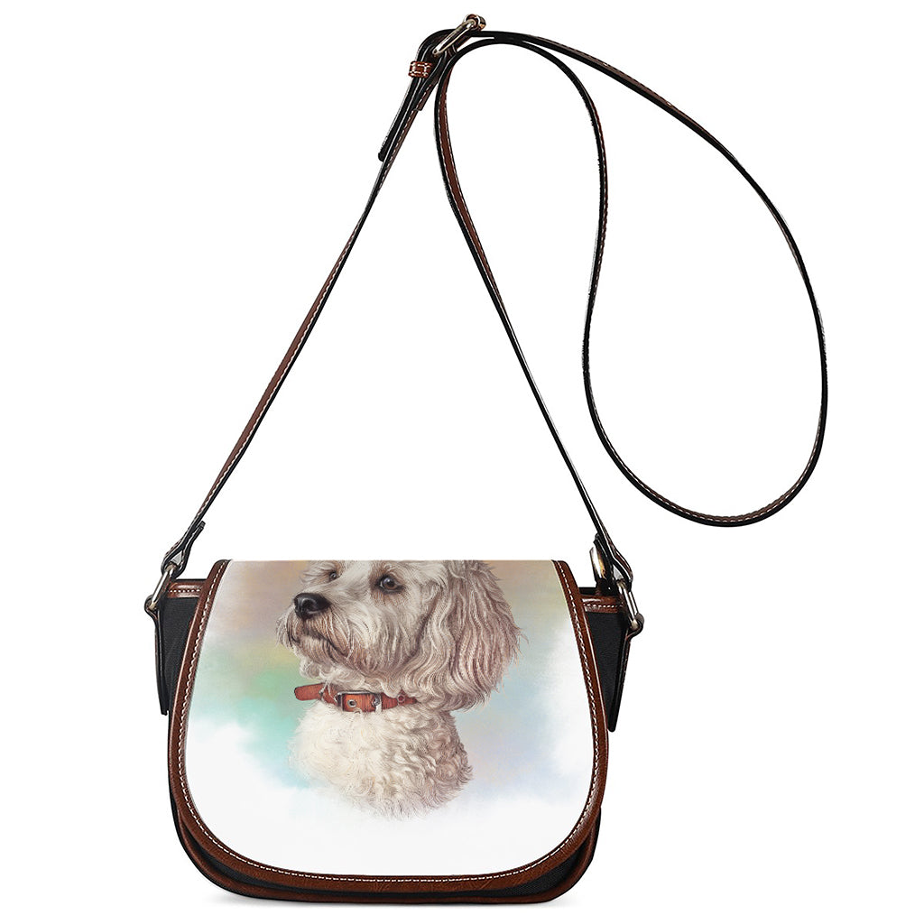 Poodle Portrait Print Saddle Bag