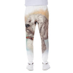 Poodle Portrait Print Scuba Joggers