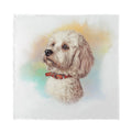Poodle Portrait Print Silk Bandana