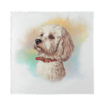Poodle Portrait Print Silk Bandana