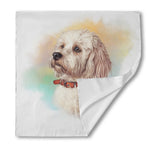 Poodle Portrait Print Silk Bandana
