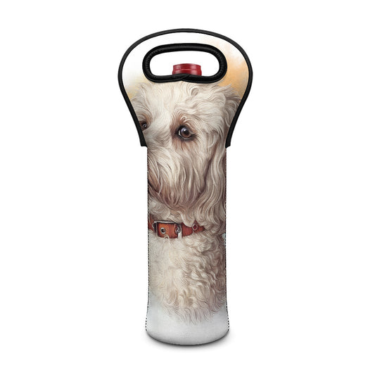 Poodle Portrait Print Single Neoprene Wine Tote