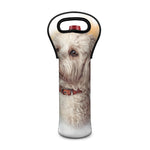Poodle Portrait Print Single Neoprene Wine Tote