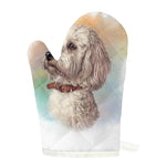 Poodle Portrait Print Single Oven Mitt