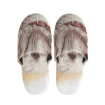 Poodle Portrait Print Slippers