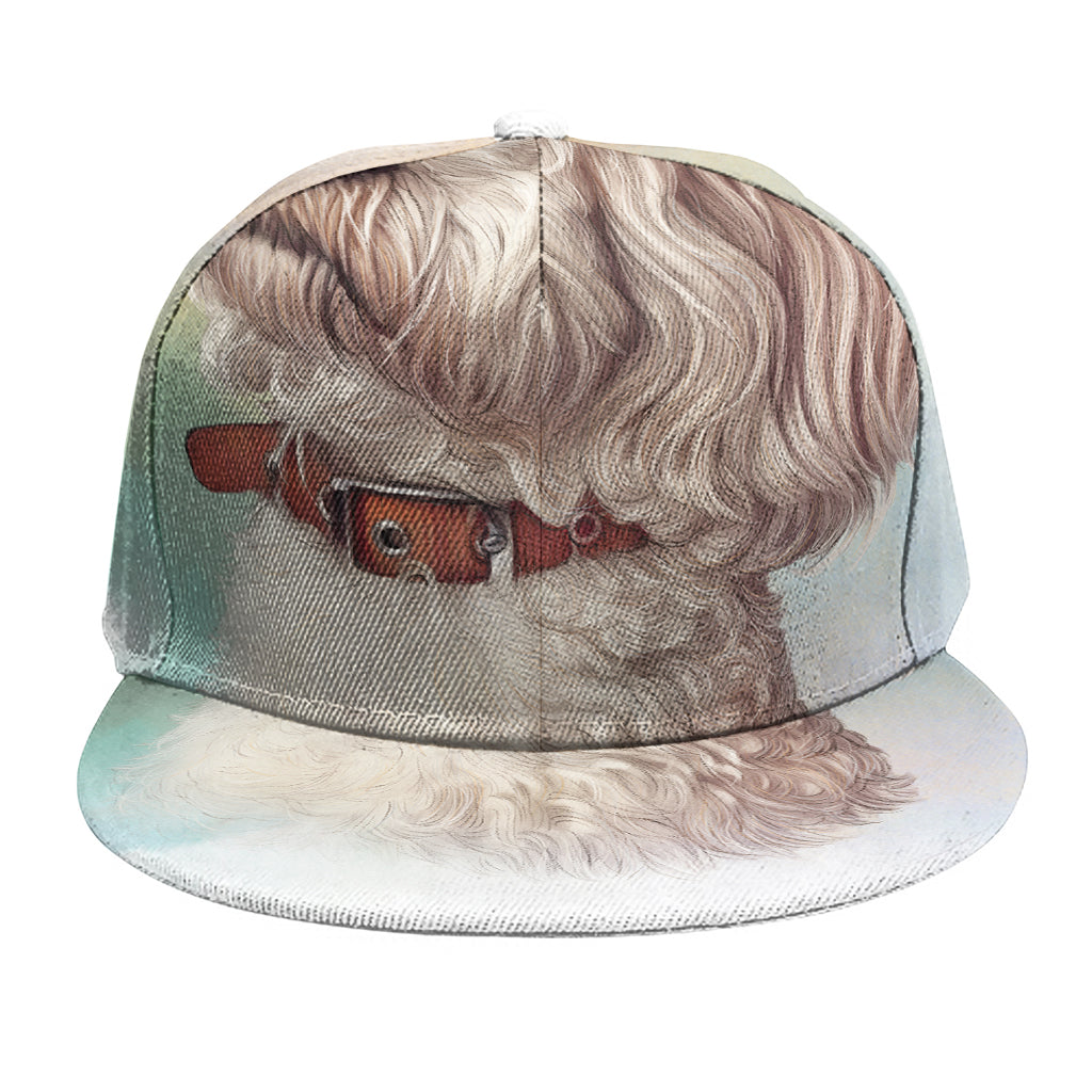 Poodle Portrait Print Snapback Cap