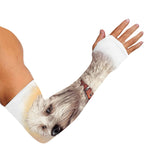 Poodle Portrait Print Sun Protection Arm Sleeves
