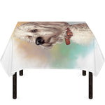 Poodle Portrait Print Tablecloth