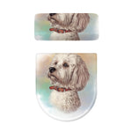 Poodle Portrait Print Toilet Lid And Tank Cover Set