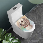 Poodle Portrait Print Toilet Lid Cover