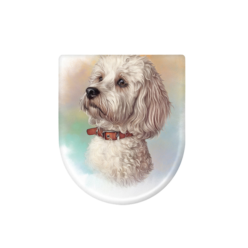 Poodle Portrait Print Toilet Lid Cover