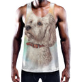 Poodle Portrait Print Men's Workout Tank Top