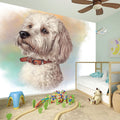 Poodle Portrait Print Wall Sticker