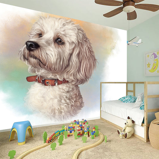 Poodle Portrait Print Wall Sticker