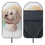 Poodle Portrait Print Waterproof Car Seat Cover