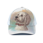 Poodle Portrait Print White Mesh Trucker Cap