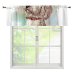 Poodle Portrait Print Window Valance